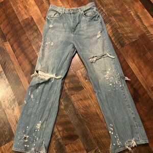 Free People distressed painter jeans